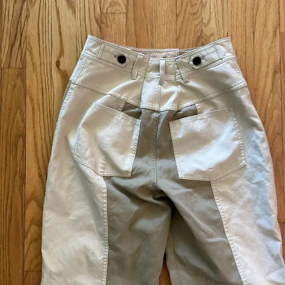 Ulla Johnson 6 button front pants tan beige color block, waist has been hemmed - Picture 6 of 7